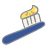 toothbrush with toothpaste icon