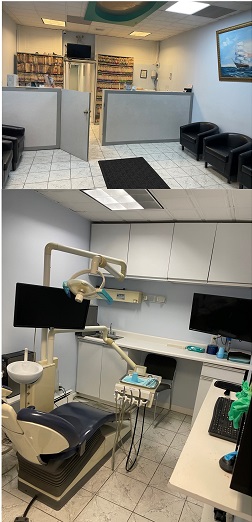 dental office reception area and operatory