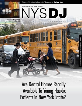 Masthead and hasidic family crossing street pushing stroller
