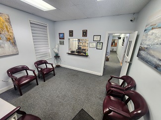 dental waiting room with chairs